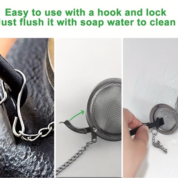 2 Silver Mesh Ball Tea Infusers - Picture 9 of 12